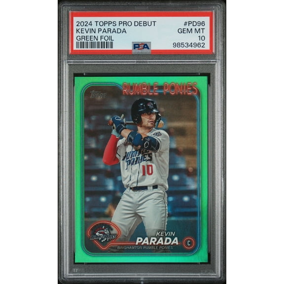 2024 Topps Pro Debut #PD96 Kevin Parada Green Foil PSA 10