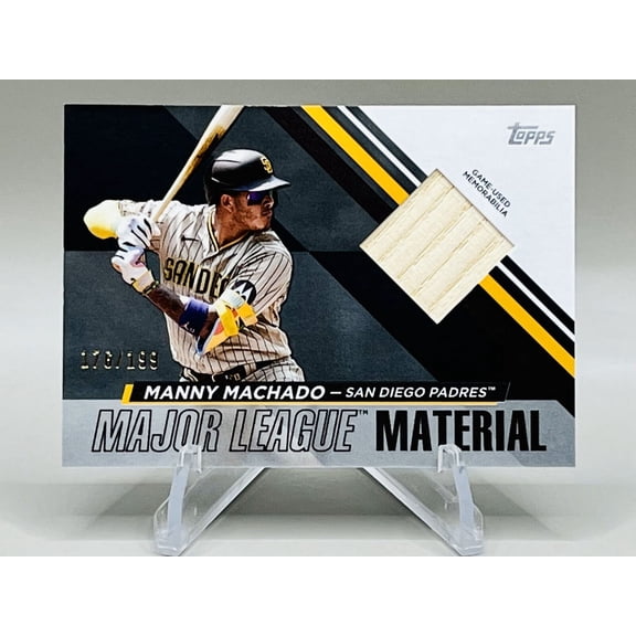 2024 Topps Series 1 Manny Machado San Diego Padres Black Memorabilia Insert Trading Card #MLM-MM