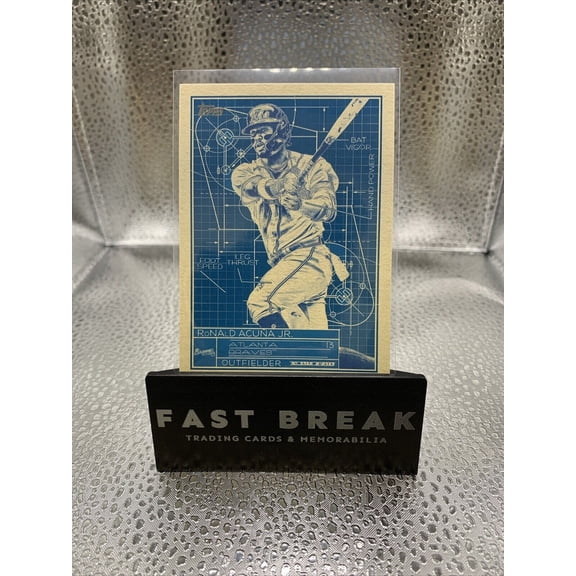 2024 Topps Series 1 Ronald Acuna Jr Braves SB-8 Blue Short Print Insert Baseball Card
