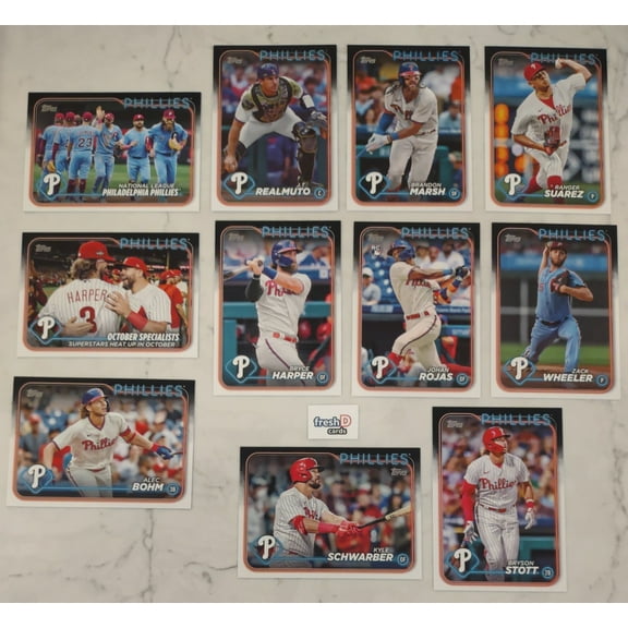 2024 Topps Series 1 Team Set Philadelphia Phillies Bryce Harper