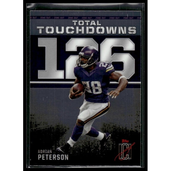 2024 Topps Signature Class Adrian Peterson Minnesota Vikings Zone Out ZO-8 Football Card