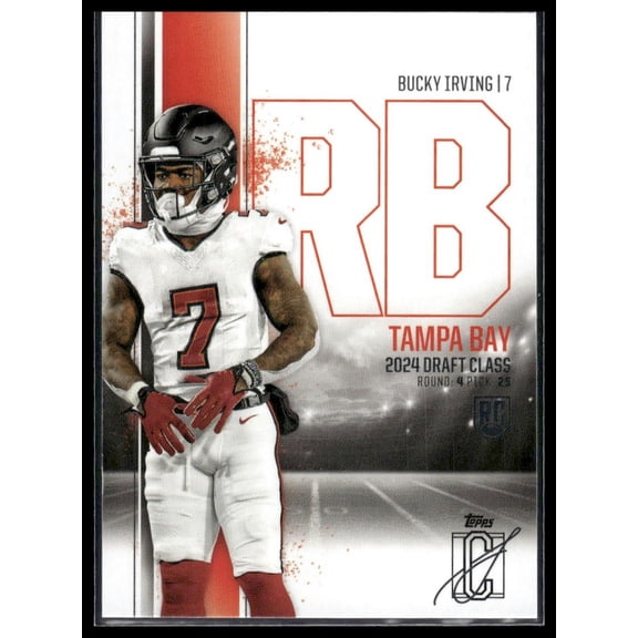 2024 Topps Signature Class Bucky Irving RC #184 Tampa Bay Buccaneers Football Card