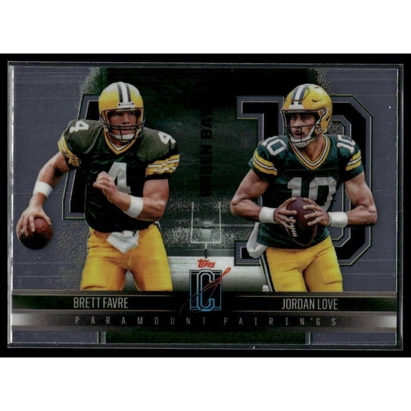 2024 Topps Signature Class Jordan Love Brett Favre Paramount Pairings #PP-5 Packers Football Card
