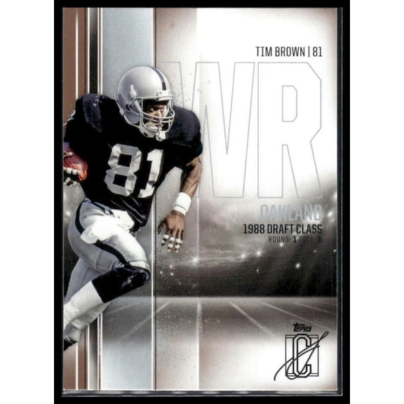 2024 Topps Signature Class Bronze #40 Tim Brown Oakland Raiders Football Card Near Mint