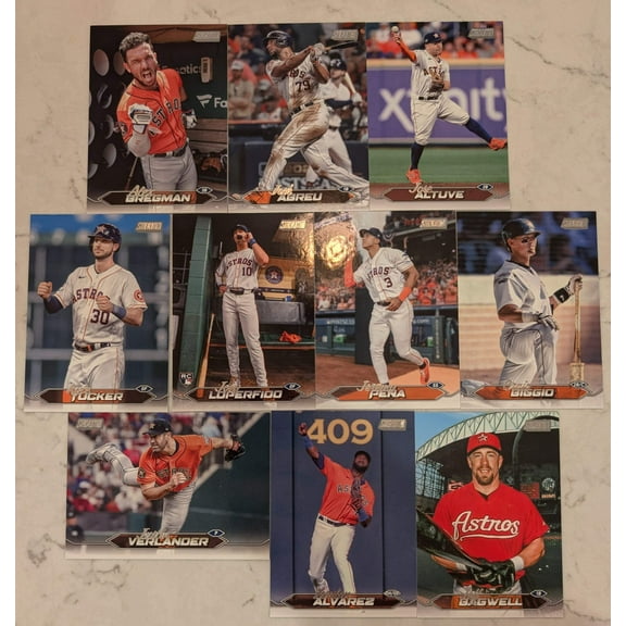 2024 Topps Stadium Club Team Set (10) Houston Astros Bregman Bagwell Biggio