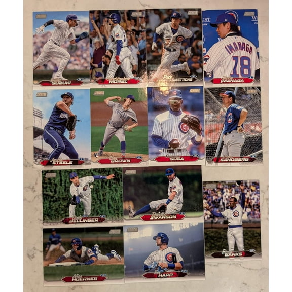 2024 Topps Stadium Club Team Set (13) Cubs Shota Imanaga PCA Banks Sandberg