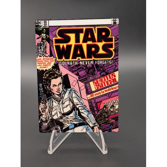 2024 Topps Star Wars Masterwork Comic Covers Metal /5 Trading Card #MMC-16 Princess Leia R2-D2 C-3PO