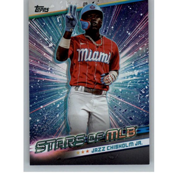 2024 Topps Stars of MLB #SMLB-10 Jazz Chisholm Jr NM-MT Baseball Card Marlins Miami Marlins MLB Baseball Trading Card