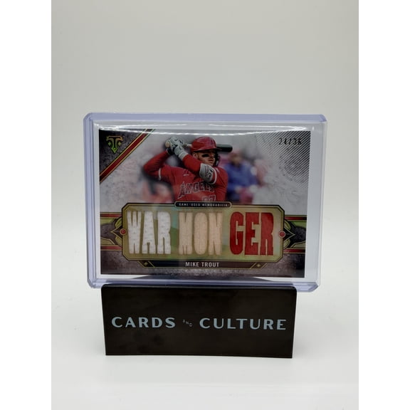 2024 Topps Triple Threads Mike Trout TTR-MT Relic Los Angeles Angels Baseball Card