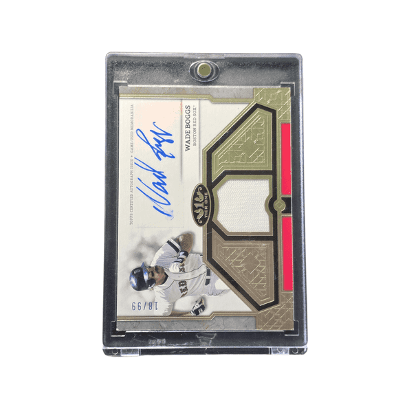 2024 Topps Triple Threads Relic Auto Wade Boggs Red Sox MLB Baseball Card Boston Red Sox MLB Autographed Baseball Trading Card