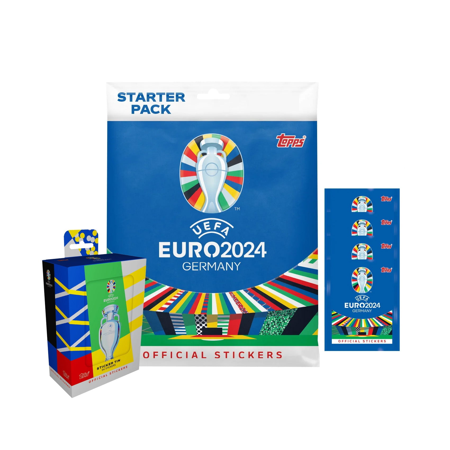 2024 Topps UEFA Euro Stickers Bundle 3 (Collector Tin & Mega Starter