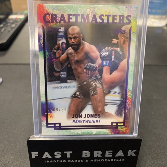 2024 Topps UFC Knockout Jon Jones #CRM-4 Purple Short Print UFC Trading Card