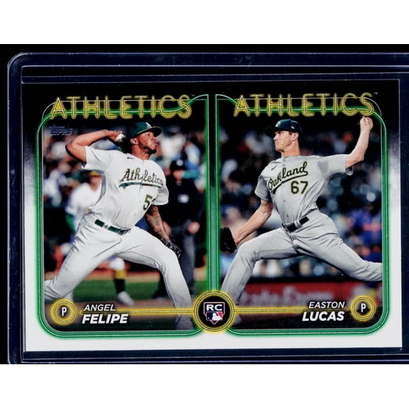 2024 Topps Update Black US306 Easton Lucas Angel Felipe RCOM Oakland Athletics Baseball Card