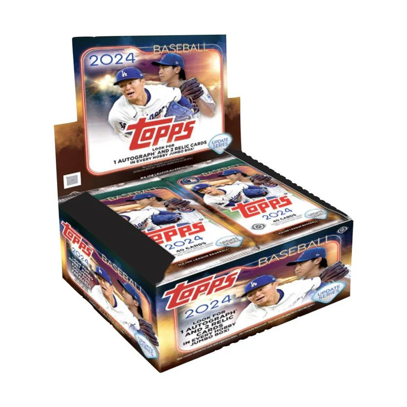 MLB Topps 2024 Update Series Trading Card Jumbo Box (10 Packs, 1 Autograph & 2 Relics per Box)