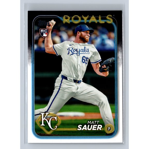 2024 Topps Update Series Matt Sauer Kansas City Royals RC Baseball Trading Card #US25