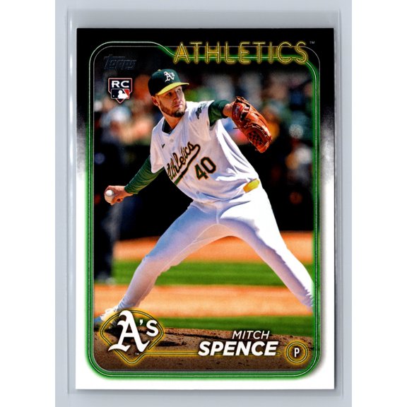 2024 Topps Update Series Mitch Spence US28 RC Oakland Athletics Baseball Card
