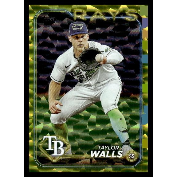 2024 Topps Yellow Crackle #559 Taylor Walls NM-MT SER/50 Tampa Bay Rays Baseball Trading Card
