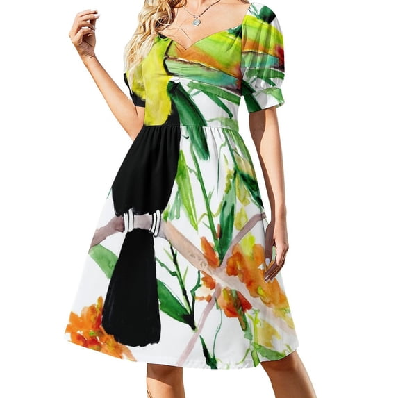 2024 Toucan in Jungle Dress dress women elegant luxury Long veiled dresses chic and elegant evening dress