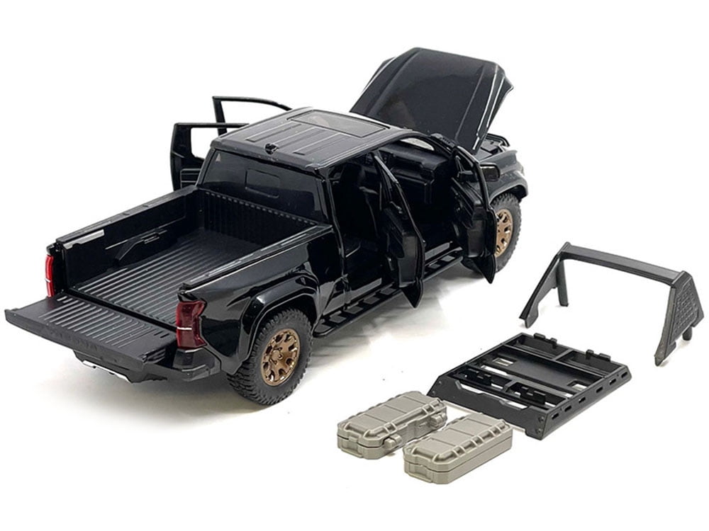 MiJo Exclusives 1:24 2024 Toyota Tacoma Trailhunter Edition - Black - Limited Edition - M & J Toys Inc. Die-Cast Distribution | Specializing in Die-cast Collectibles Since 1987
