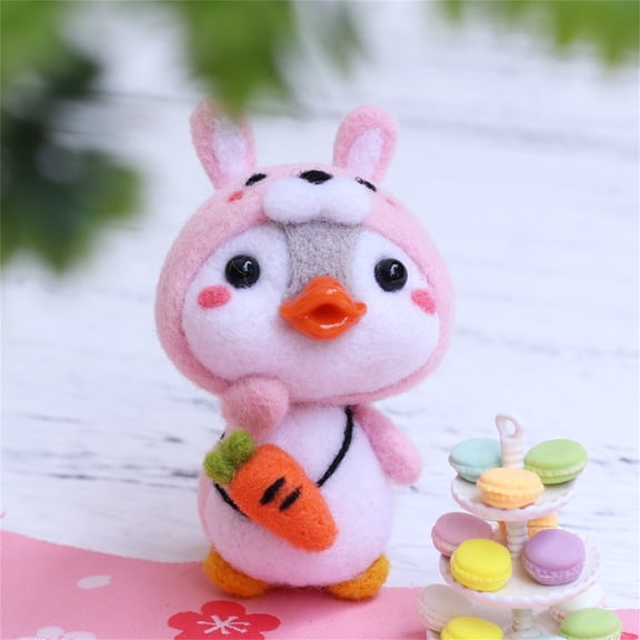 2024 Toys for Ages 8-13 kcavykas Cute Penguin Pattern DIY Poke Wool Felts Production Package