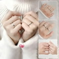 2024 Trendy New Wedding Festival 2 Pieces Sun And Moon Lover Rings Set