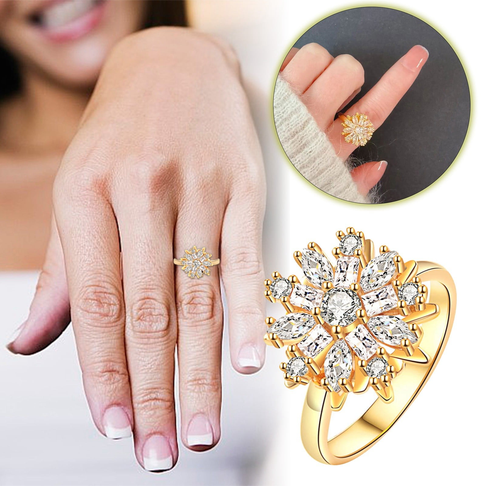 2024 Trendy New Wedding Festival Full Diamond Ring For Women Design