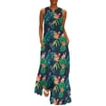 thumbnail image 1 of 2024 Tropical Floral Dress Summer Colorful Flowers Street Style Casual Long Dresses Women Elegant Maxi Dress Gift Idea, 1 of 1