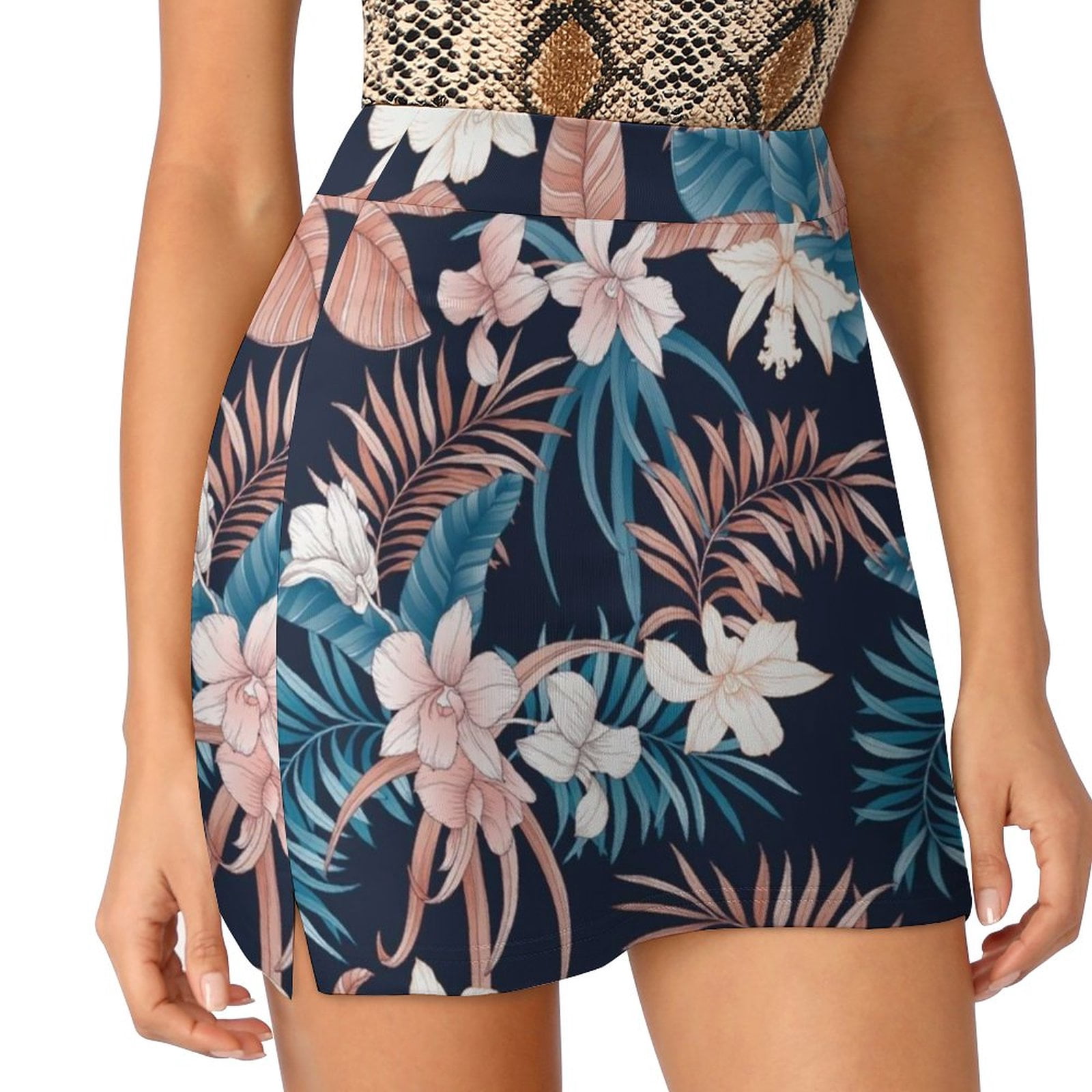 Girls Orchidee Print Skirt