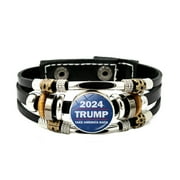 JIASEN 2024 Trump Bracelet,Unisex-Style Take America Bracelet,Motivational Wristbands Trump 2024 Silicone Bracelets for Women Men