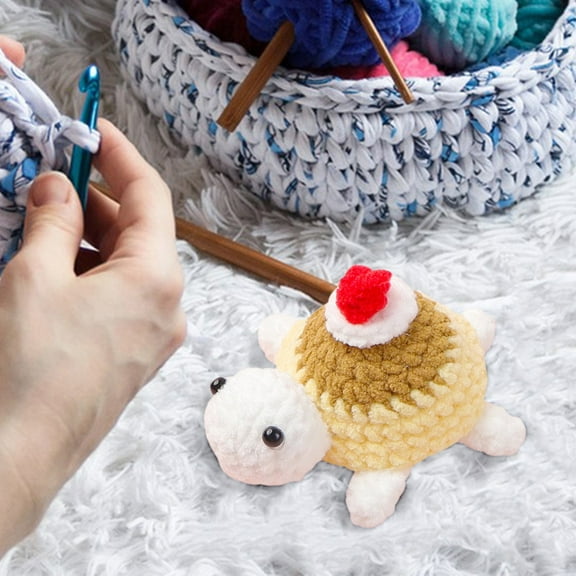 2024 Turtle Hand Woven Yarn Crochet Small Turtle Figurine Mini Ornament Birthday Gift With High-end Feel