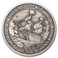 thumbnail image 1 of 2024 Tuvalu 1 oz Silver Black Flag The Kingston Antiqued, 1 of 4