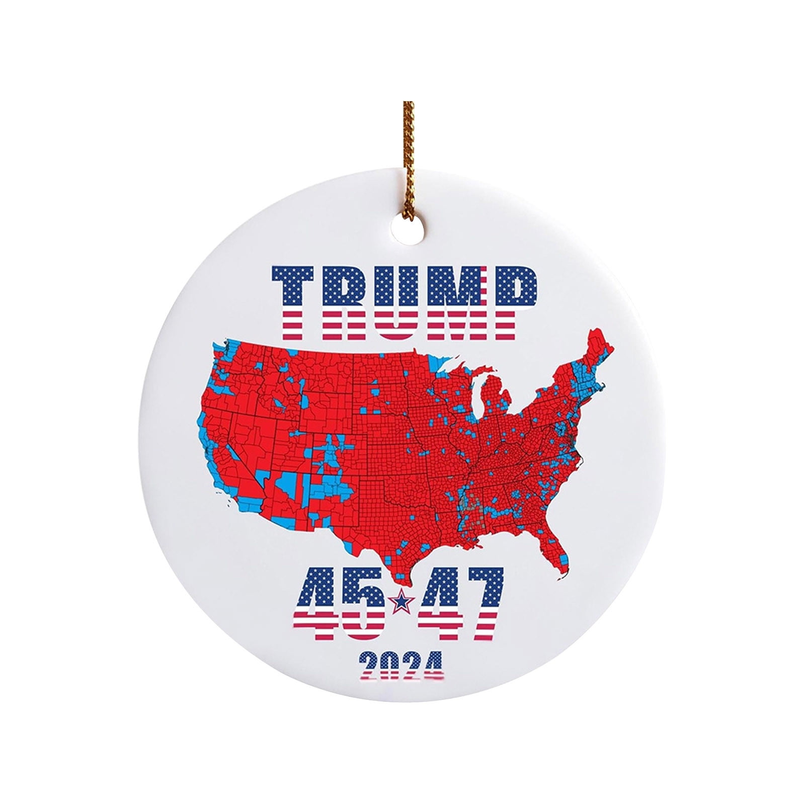 2025 US Map Ornament, Trump Christmas Ornaments 2025, US Presidential