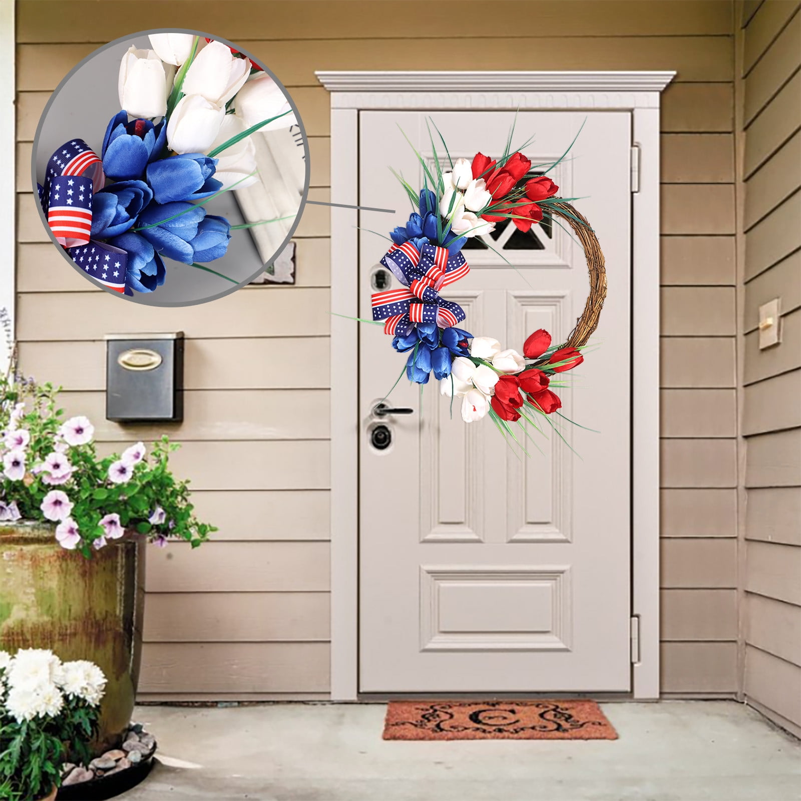 2024& USA Independence Day Wreath Patriotic Wreath Independence Day