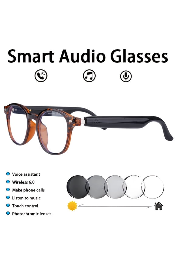 2024 Unisex Color-Changing Smart Glasses | Wireless Calls & Music | iOS & Android Compatible
