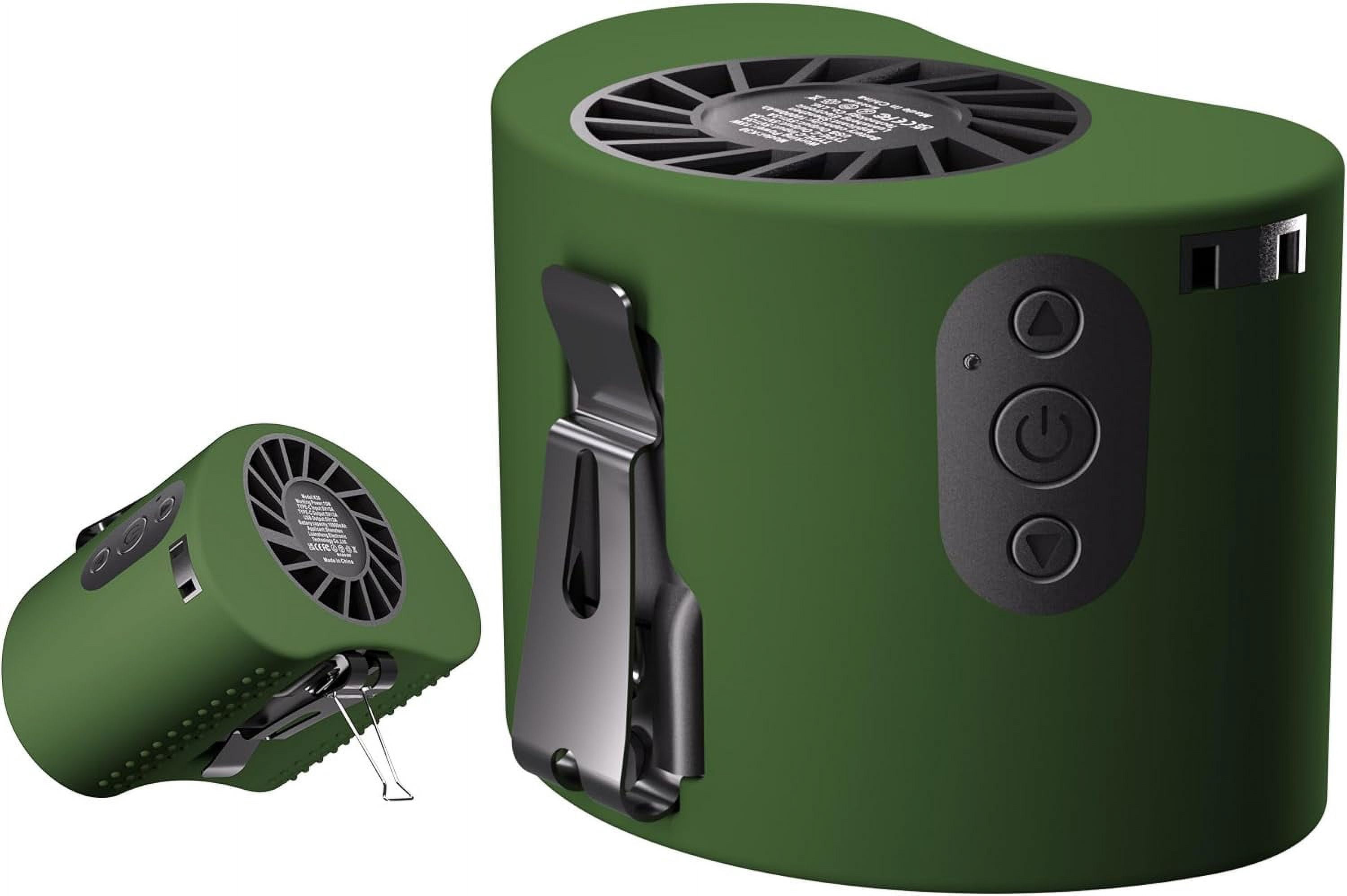 2024 Upgrade 10000mAh Waist Fan, 12000RPM Strong Airflow, Rechargeable ...