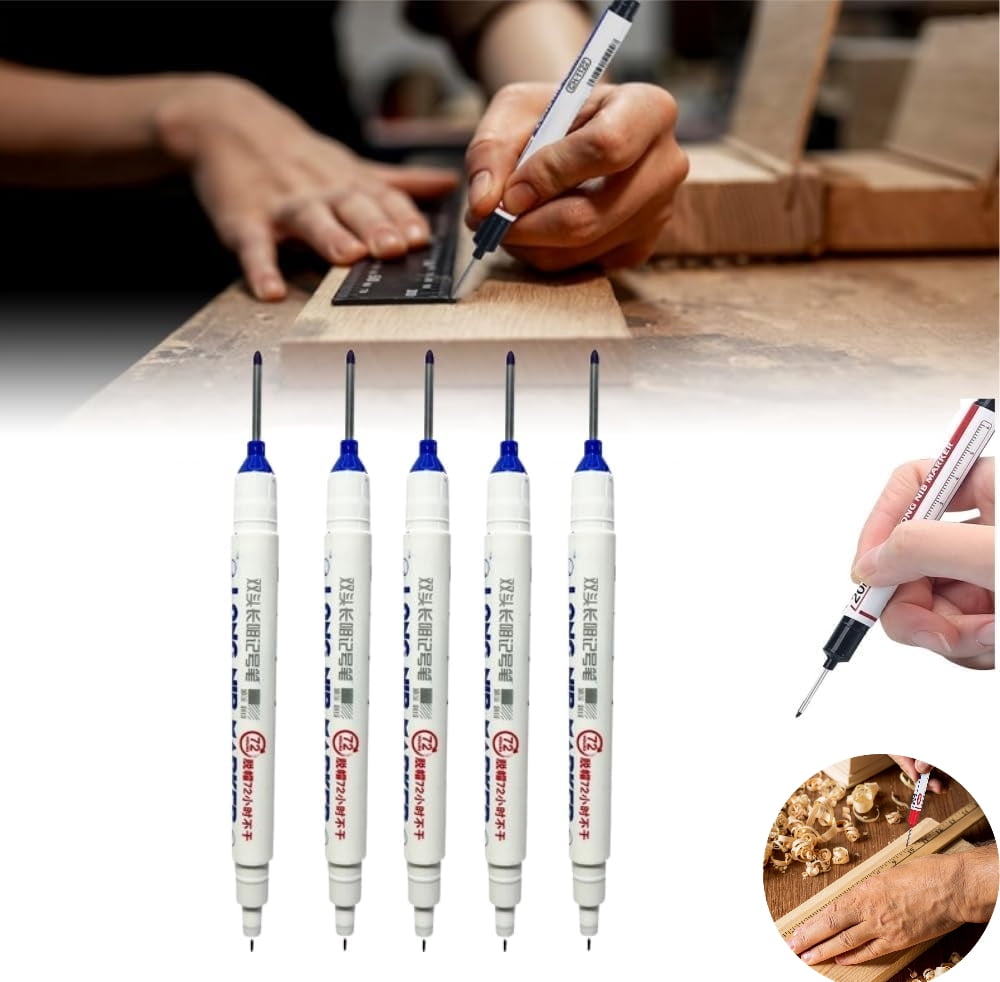 Marker Rool 2024 Upgrade Long Head Deep Hole Marker,Permanent Markers Carpenter Ink ...