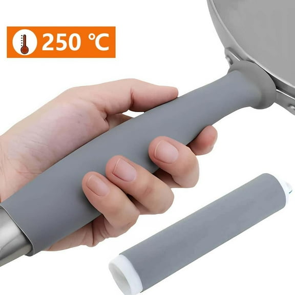 2024 Upgrade Pot Handle Heat Insulation Silicon Cover, Heat Resistant Silicone Pot Handle Cover Universal for Cast Iron Skillets, Pans, Spatulas, Ladles, Pans Oven (S)