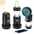 thumbnail image 1 of 2024 Upgrade Solar Lantern Rechargeable Fan, Portable & Collapsible Lightweight LED Camping Lantern for Power Outages Flashlight Survival Kits for Outdoor Tent Emergency Essentials Cool Gifts for Men, 1 of 8