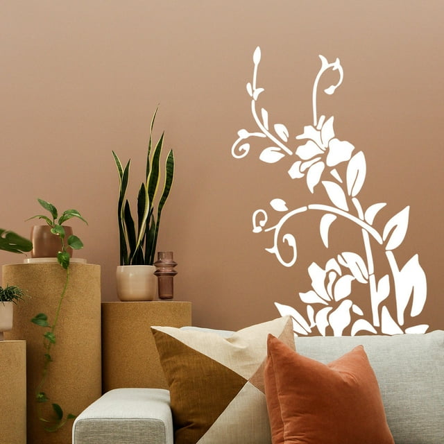 2024 Upgrade Wall Stickers Clearance Removable Black Flower and Flower