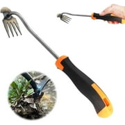 2024 Upgrade Weed Puller Tool, Artifact Uprooting Weeding Tool, 4 Teeths Dual Purpose Manual Weeders Tool, Multifunctional Hand Weeder Tools for Garden (C: 35cm/14in)