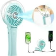 2024 Upgraded 4000Mah Portable Misting Fan With Charger, Rechargeable