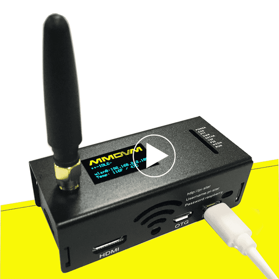 Upgraded 4.2 DMR P25 YSF Dstar MMDVM Hotspot Spot Assembled Radio Station WiFi Digital Voice Modem OLED Antenna Raspberry Pie Pi Two Color Screen