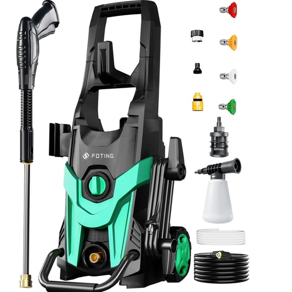 2024 Upgraded Electric Pressure Washer 4300 PSI 2.8 GPM Power Washer with Extra Hose, 23ft Hose 35ft Power Cord, 4 Nozzle and Detergent Tank for Cars, Fences, Patio