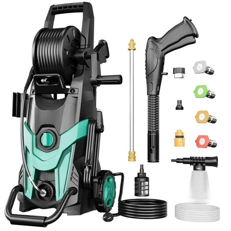 Pressure washer with extra long hose discount