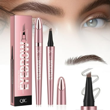 2024 Upgraded Magic Eyebrow Pencil,3D Waterproof Microblading Eyebrow,Microblading Eyebrow Pen,Contouring Pen,4 Tipped Precise Brow Pen,Creates Natural Makeup Effect