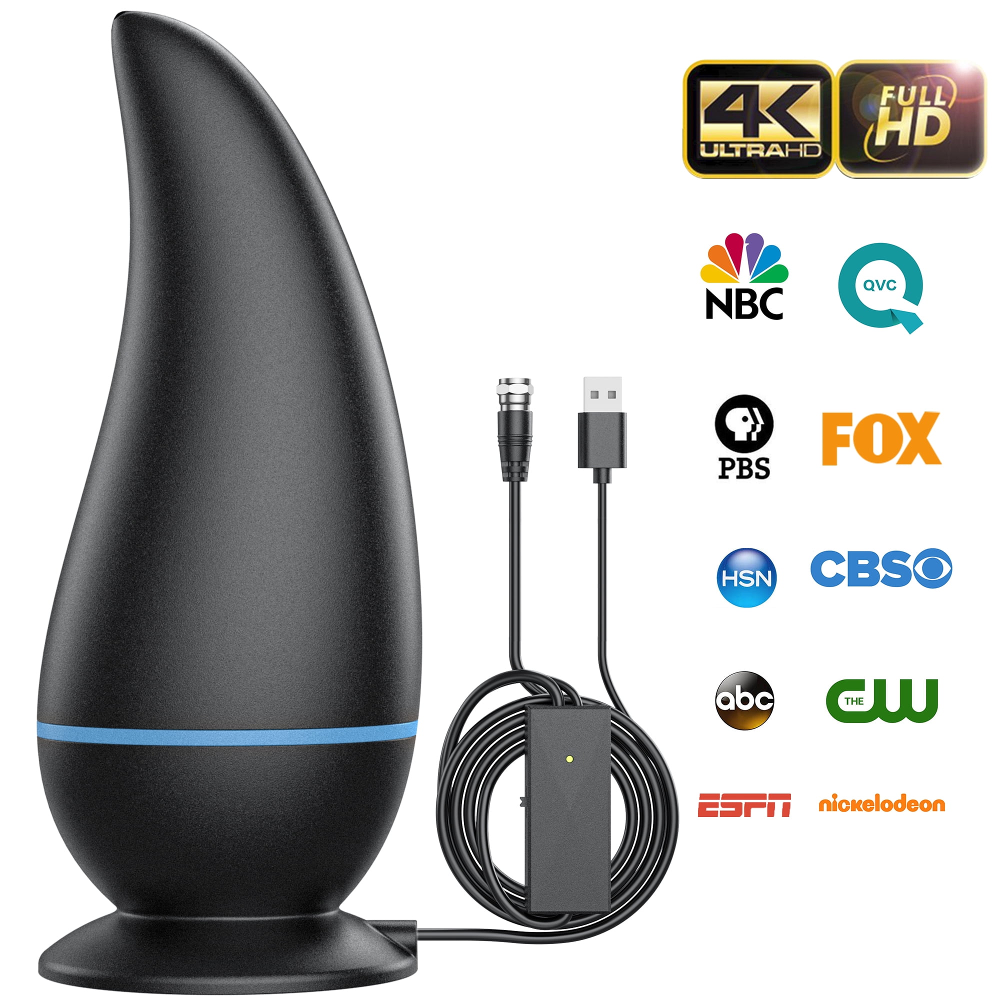 Antenna Amplificata ANTOP AT-500SBS Smart Bar Per HDTV E FM - Portata 80 Miglia, Nuova