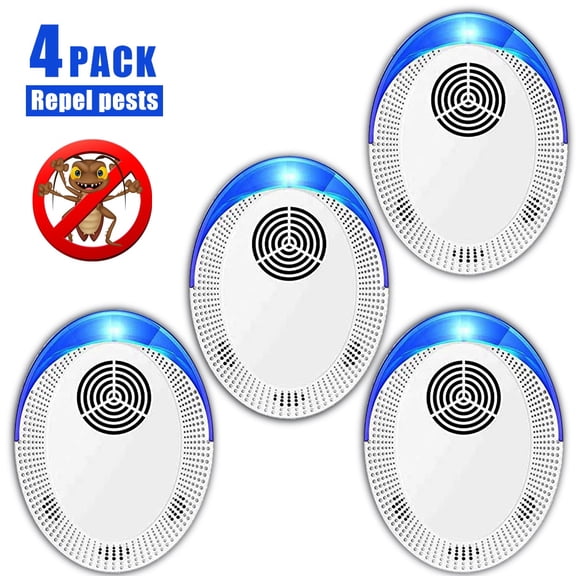 2024 Upgraded Ultrasonic Pest Repeller, 4 Packs, Electronic Indoor Pest Repellent Plug in for Insects, Pest Control for Living Room, Garage, Office, Hotel