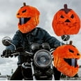 thumbnail image 1 of 2024 Upgrate Pumpkin Motorcycle Helmet Covers Suitable for Most Full Face Helmets, Decorative Animal Plush Motorbike Helmet Cover for Fun Rides and Gifts, 1 of 7
