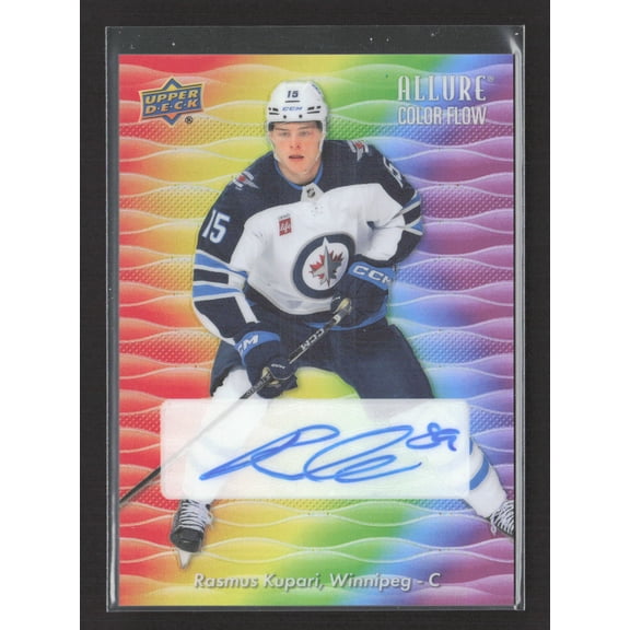 2024 Upper Deck Allure Color Flow Full Rainbow Auto Rasmus Kupari CFA-RK Winnipeg Jets NHL