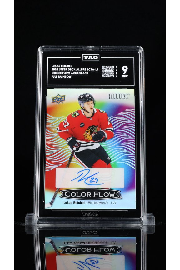 2024 Upper Deck Allure Lukas Reichel #CFA-LR Full Rainbow TAG 9